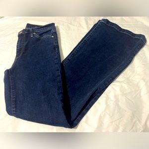 Women’s GAP 1969 Authentic Flare Jeans, Size 27 R, Indigo Dark Wash